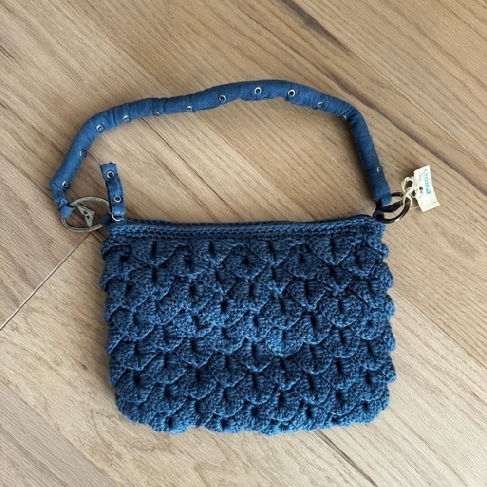 Blue Crochet Women Bag